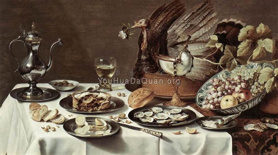 Still Life with Turkey Pie - 彼得·克莱兹